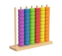 Générique Gioco Impilamento Colori 28x25 cm - Puzzle interattivo Genitore-Bambino con Anelli Supporto Carte | Ordinamento Colori Sviluppo Motricità Viaggi Materna