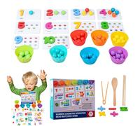 Générique Gioco Matematico di Perle in Silicone - Gioco Educativo Di Conteggio con Bacchette per Bambini - Attività Ordinamento E Classifica per Colori Sviluppando Il Riconoscimento delle Figure