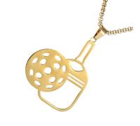 Générique Gioielli Pickleball da donna, gioielli sportivi in acciaio inossidabile, collana sportiva scavata, accessorio alla , Se référer au descriptif, Acciaio inossidabile, riferimento alla