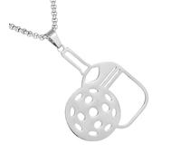 Générique Gioielli Pickleball da donna, gioielli sportivi in acciaio inossidabile, collana sportiva scavata, accessorio alla , Se référer au descriptif, Acciaio inossidabile, riferimento alla