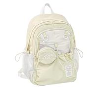 Générique Girls Backpack, Travel Backpack, Student Casual Design with Zipper Compartments, Lightweight Comfortable Fit, Storage Bag for School, Kids, Camping, 16.73 × 12.59 × 6.69 Inches, Crema