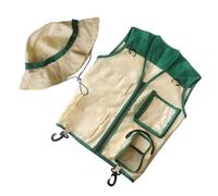 Générique Giubbotto Explorer per - Costume Gioco Di Imitazione | Attrezzature Creative Gilet E Cappello Esploratore Per Campeggio, Escursionismo, Spiaggia, Giungla, Picnic, Safari