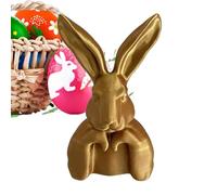 Générique Gold Bunny Easter Tabletop Decor, Spring Rabbit Home Accent for Living Room Bedroom Dining Table Desk Shelf Mantel Entryway Cabinet, Holiday Party Indoor Decoration
