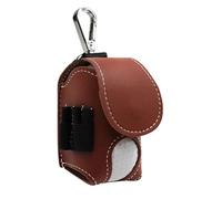 Générique Golf Ball Waist Bag, Leather Magnetic Closure Golf Tee Organizer Pouch, 8,5 x 4,5 cm Balls Belt Bag with Carabiner, Compact Storage for Practice, Daily Life, Outdoor Sports