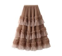 Générique Gonna lunga da donna, modello svasato ad alta lavorazione raffinata, ideale per serate eleganti e occasioni speciali, tessuto estensibile, comfort e libertà di movimento