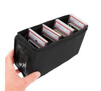 Générique Graded Card Case, Pieghevole Card Deck Holder, 3 Interni | Divisori per 30 carte da trading sportive, scatola leggera, organizer protettivo per collezione Graded