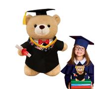 Générique Graduation Bear Plush, Soft Grad Bear Toy with Gown Hat, 30 cm Cute Home Decor with Diploma for Boys, Girls, High School Quality Plush Fabric