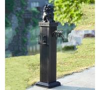 Générique Grande colonne d'Eau extérieure avec Robinet Sur Pied, Robinet à Double disque pour Une Installation Facile, idéale pour Les Cours de Villas et Les parcs (Noir)