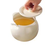 Générique Grease Container | 5,51 pollici 50 oz Ceramic Fat Canisters | Cooking Grease Container with Strainer Spatula,for Kitchen Cooking Baking Weekend Breakfast Brunch Family Meal