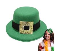 Générique Green Top Hat - Hat | St. Patrick's Day Hat | Irish Holiday Caps Accessory, St. Patrick's Green Top Hat Dress-up Costume, Irish Hat For Parties Favor and Tree Topper Accessory - Costume Hat