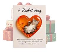 Générique Greeting Cards | Heart-Shaped Sleeping Cat Memorial Postcard | Incoraggiamento Greeting Card | For Men Women Boys Girls Youth Teens Grandma Grandpa Wife Husband Son Daughter Family