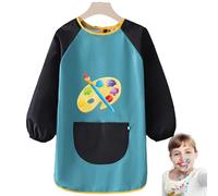 Générique Grembiule artistico per - Tessuto in fibra di poliestere | Camicette per bambini - Grembiule impermeabile con rivestimento PA 125 G, design alla con grande tasca per 8-12 anni,