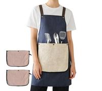 Générique Grembiule da cucina da uomo Bavaglino da pasticceria con schiena incrociata, blu, Se référer au descriptif