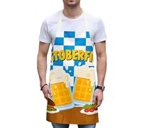 Générique Grembiuli da cucina per donne - Grembiule da cucina a tema Oktoberfest - Tessuto a quadri resistente alle macchie traspirante con di dimensioni regolabili per la casa pittore server