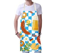 Générique Grembiuli da cucina per donne - Grembiule da cucina a tema Oktoberfest - Tessuto a quadri resistente alle macchie traspirante con di dimensioni regolabili per la casa pittore server