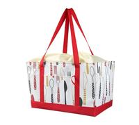 Générique Grocery Shopping Bags - Ampia capacità Drawstring With Pockets,Reusable Heavy Duty Grocery Bags | For Home Apartment Outdoor Camping Fishing Picnic Market Shop Travel, rosso, Se référer au