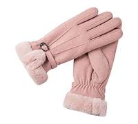 Générique Guanti guanti guanti da uomo inverno caldo signore calde equitazione in piena guida arco carino Più pile touch screen antiscivolo Guanti da donna isolati nella stagione fredda (Pink, One