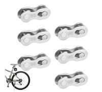 Générique Guarnizione per catena per bicicletta, collegamento Principale per catena per bicicletta - Connettore per giunto in acciaio - Guarnizione universale per perno 6 pezzi Forniture per parti di