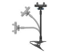 Générique Guitar Headphone Holder, Mobile Bracket, 5,1 x 2,75 pollici, Multifunctional Smartphone Stand, Secure Adjustable Clip, Guitar Phone Holder for Bass, Ukulele and Music Stand (Dark)