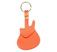 Générique Guitar Pick Holder, Chitarra Pick Pouch, 5,28 x 2,76 pollici Portatile Leather Plectrum Organizer, Stylish Compact Pouch per musicisti e music players, arancione, Se référer au descriptif