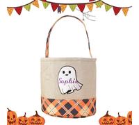 Générique Halloween Baskets, Kids Candy Bag Storage Basket, 13,77 x 9,84 x 1,18 pollici Festive Cute Tote Buckets Bags with Handles for Living Room, Home, Fireplace, Mall, and Window Display, Ghost 5