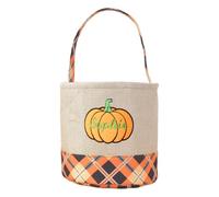 Générique Halloween Baskets, Kids Candy Bag Storage Basket, 13,77 x 9,84 x 1,18 pollici Festive Cute Tote Buckets Bags with Handles for Living Room, Home, Fireplace, Mall, and Window Display, 17