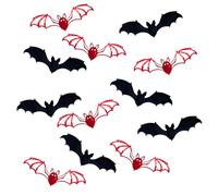 Générique Halloween Bat Wall Decor - Adesivi impermeabili 3D | Reusable Bat Decals Set | 12 pezzi Batt Decorations for Indoor Use on, Bathroom, Car, Fireplace, Living Room Seasonal Haloween Design