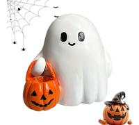 Générique Halloween , Bedside Ghost Lamp, Pumpkin Tabletop Decor, Soft Ambient Lighting, Battery Operated Design, (1 pezzo), Bathroom, Kitchen, Study, Bedroom, Party, Entryway