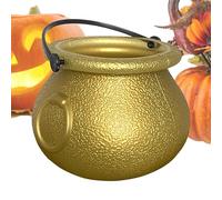 Générique Halloween Candy Bucket, Witch Cauldron Treats Pot Handle, 7 x 5 x 5,3 cm, 2,76 x 1,97 x 2,09 pollici, Reusable Trrick Or Treat Container, Party Prop for Kids, Girls, Boys, Adulti, Indoor