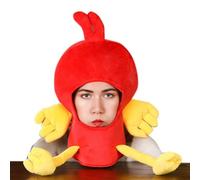 Générique Halloween Chicken Hat, Novelty Soft Cosplay Costume Headgear, Fun Chicken Hats for Parties, School Festivals, Masquerade, Night Outs, Family Carnivals, and Kids' Dress-Up