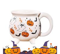Générique Halloween Coffee Mug, Fun Coffee Cup, Spooky Drinkware Design with 5.12x3.74 Inches Size, Beverage Holder for Kitchen, Ristorante, Farmhouse, Apartment, Hotel Counter, Black