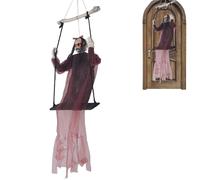 Générique Halloween Decorations | Scary Grim Swinging Ghost, Horror Grim Accessories with Light Sound for Wall Outdoor Porch Home Campfire House Yard
