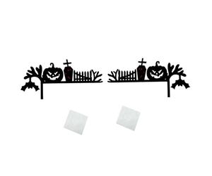 Générique Halloween Door Frame Decor - Door Frame Topper Doors Corner Sign - Halloween Signs Pumpkin Castle Doors Topper, Home Decoration Party Supplies, Wooden Doorr Frames Sign