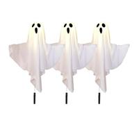 Générique Halloween Ghost Decor, 3 pezzi Solar LED Set, Impermeabile Outdoor Lights, affidabile Spooky Accessory, Handy Decoration for Porch Garden Yard Tree Pathway Landscape Haunted