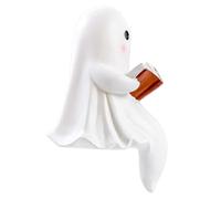 Générique Halloween Ghost Lamp - Cute Resin Figurine, Spooky Halloween Centerpiece, Bedroom Study Desk Accessory, Kid's Room Bedside Lamp | Fun Ghost for Bookshelf Home Apartment Holiday