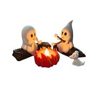 Générique Halloween Lamp, Ghost Campfire Nightlight, Flameless Glowing Light Portable Decor 1 pezzo, bianco per camera da Desk Wall Kids Room Camping Bedside Decorative Accent