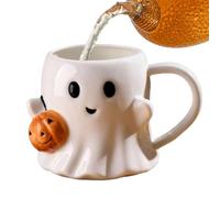 Générique Halloween Mug | Cute Halloween Ghost Tumbler Cup | Ceramic Drinking Glass with Handle for Home Christmas Birthday Adults Teens Kids Women Lovers Daily