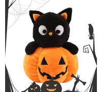 Générique Halloween Plush Bag Charm, Cute Stuffed Ghost Pumpkin Toy, Festive Character Pendant Accessory for Women's and Men's Backpack, Purse, Basket, Tote, or Trrick-Or-Treat Bag, Nero , Se référer