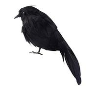 Générique Halloween Raven Decor | Realistic Black Crows for Crafts | 6,3 pollici Black Bird Accessories for Pumpkins | Perfect for Spooky Events and Home Decorations | Versatile and Fun Party