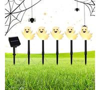 Générique Halloween Solar Stake - 39 pollici Ghost Pathway Lights for Scary Atmosphere, Waterproof with Auto on Function, Decorative Stake for Patio, Walkway, Yard, Cemetery, Garden, Porch, LED White