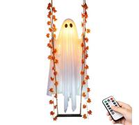 Générique Halloween Swinging Ghost - Glowing Decor | Remote Control | 120 cm Ghost With 8 modalità di illuminazione, telecomando swing Motion, 6-hour Timer For Porch, Yard, Patio Or Party Decor