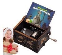 Générique Halloween Theme Music Box - Nightmare Before Music Box | Mano Crank Musical Boxes | Classical Wood Musical Boxes | Vintage Wooden Musical Bôx| Wind-Up Halloween Musical Bôx