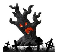 Générique Halloween Tree Bark Faces - Realistic Spooky Sculpture