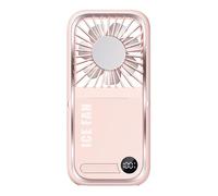 Générique Handheld Fan - Personal Fan | Silent Foldable Neck Wind Blower With Phone Holder LED Digital Screen USB Backup Powers For Beach Truck Kitchen Tent School And Others