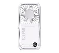 Générique Handheld Fan - Personal Fan | Silent Foldable Neck Wind Blower With Phone Holder LED Digital Screen USB Backup Powers For Beach Truck Kitchen Tent School And Others