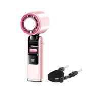 Générique Handheld Fan, Portable Fan, 199-Speed Digital Display, Built-In Night Light and Flashlight, Ice Compress Personal Cooling Device, for Outdoor Travel Picnic Use, /7,2 x 2,36 pollici