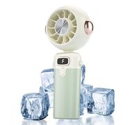 Générique Handheld Fan, USB Ricaricabile Cooling Fan, Portatile Foldable Fan or Device 3.35x1.77x7.01 pollici, Silent Breeze Technology, Ideal for Travel, Outdoor, Car, Beach, Desk or Camping Use