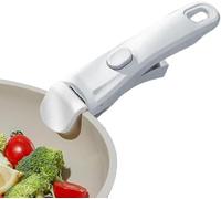 Générique Handle universale Removable for Pans, Mastrad Removable Handle, Detachable Handles for Heat Resistant Saucepan (250°C), Ergonomic Clamp Utensils to Support 10kg