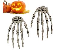 Générique Hands scheletri - 2pcs Terror Skull Hand | Modello di scheletro fatto a mano tagliato | Decorazione di Halloween fatta a mano per gli di ripieno spaventoso