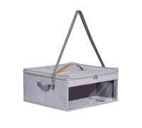 Générique Hat Travel Box, Hat Suitcase, Large Capacity Headwear Organizer, Zippered Lid with Transparent Window, Double Handles for Men Women Family Friends, 16.54x16.54x7.87 Inches, 1 pezzo